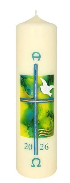 Ostertischkerze 220/70 mm, Dek. 3395